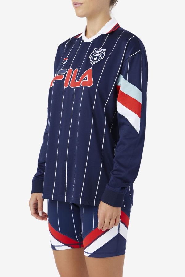 Navy-White-Red Fila Zorra Goalie Jersey