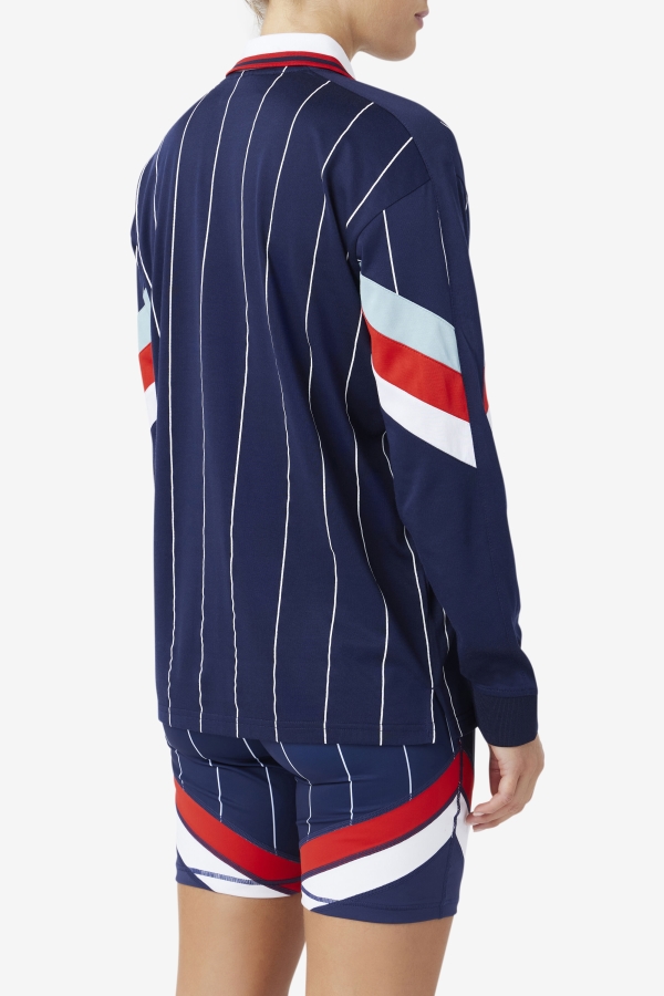 Navy-White-Red Fila Zorra Goalie Jersey