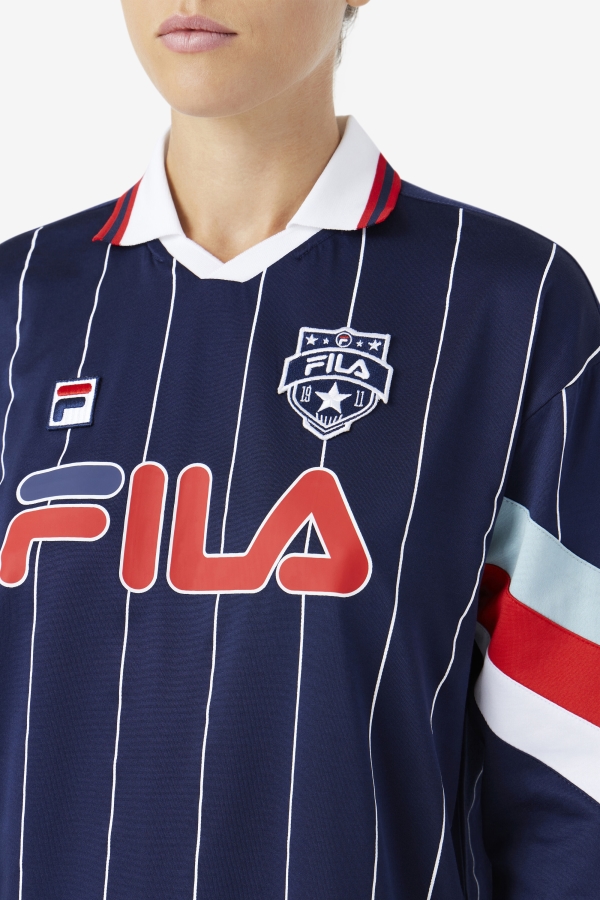 Navy-White-Red Fila Zorra Goalie Jersey