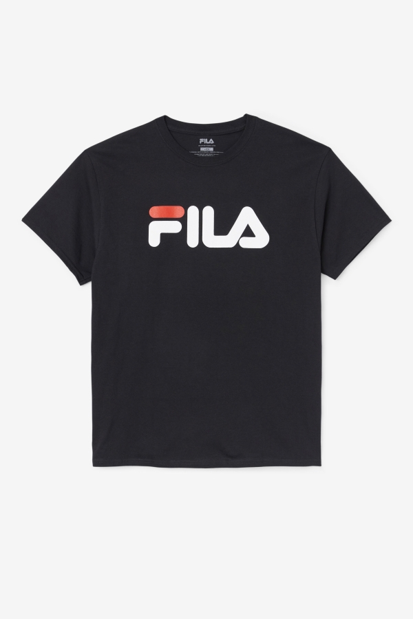 Black-White-Red Fila Men's Logo Tee