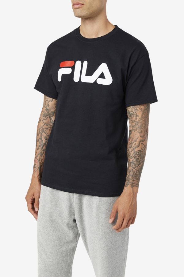 Black-White-Red Fila Men\'s Logo Tee