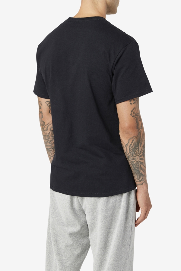 Black-White-Red Fila Men\'s Logo Tee