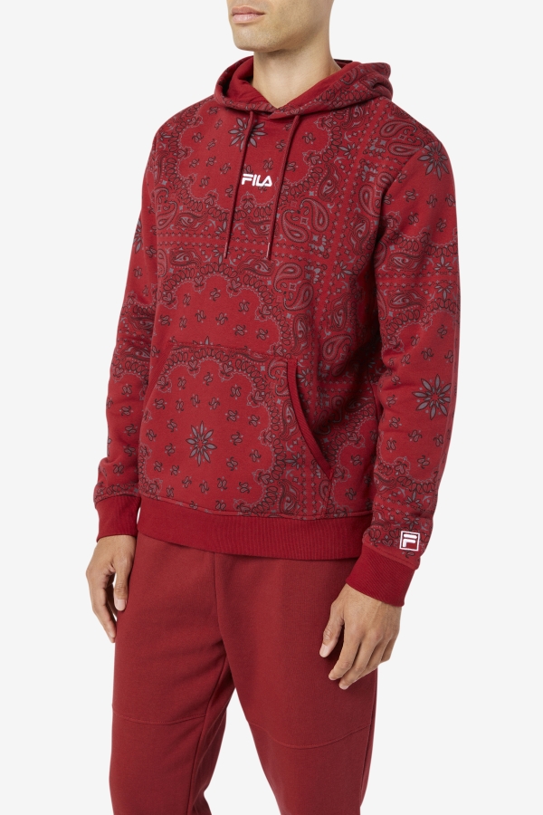 Rhubarb-Bandana Print Seneca Hoodie Fila