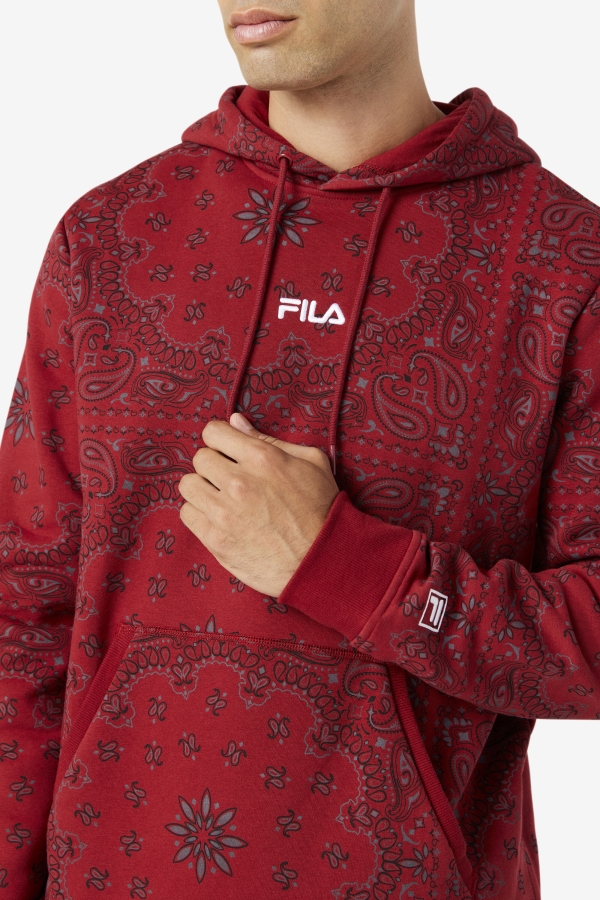 Rhubarb-Bandana Print Seneca Hoodie Fila