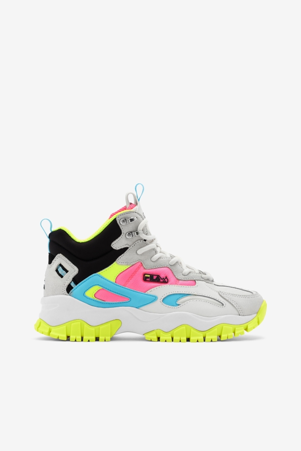 White-Black-Bluefish Fila Women's Ray Tracer TR 2 Mid