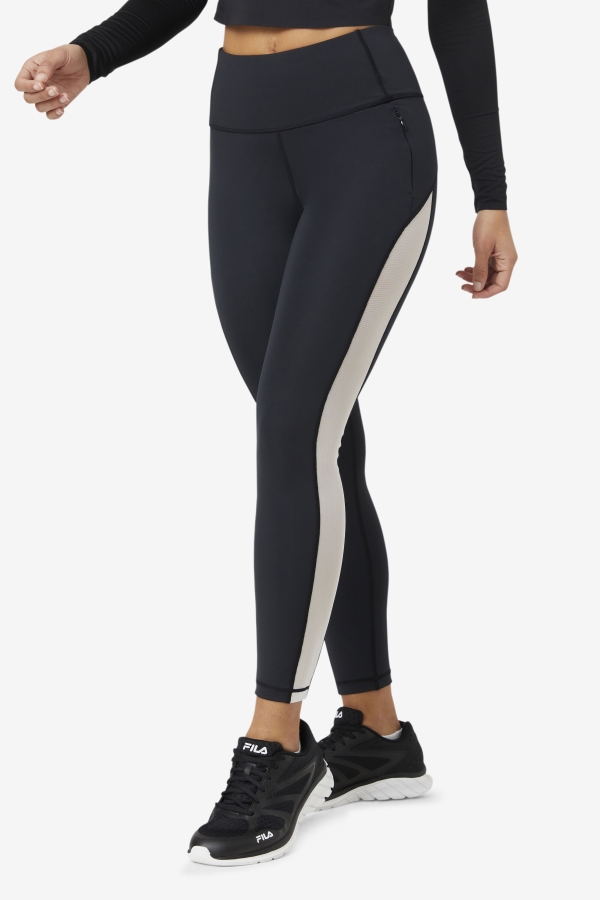 Fila Black-White Forza Contrast 7-8 Leggings