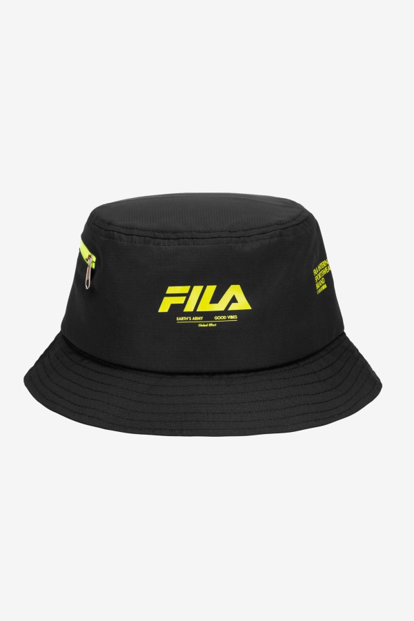 Fila Black Ripstop Bucket Hat