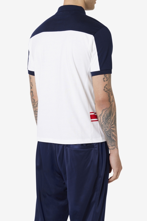 mivvi Polo Fila White-Navy-Red