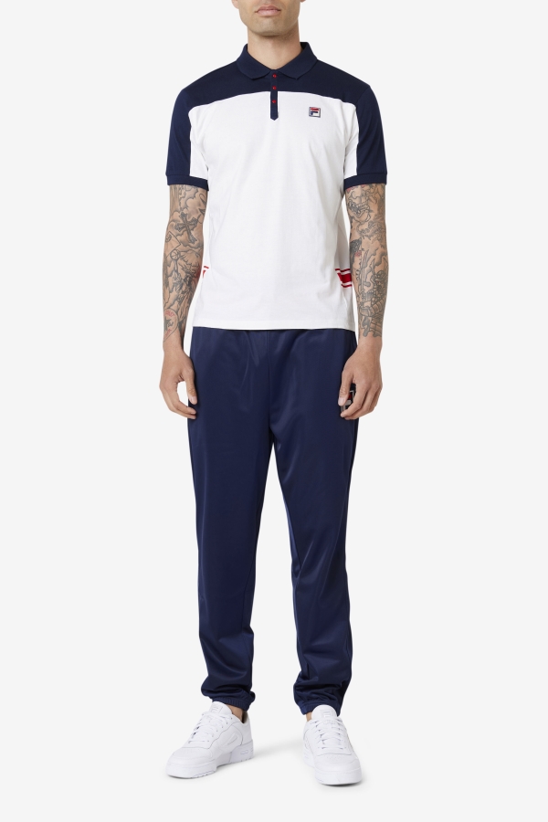 mivvi Polo Fila White-Navy-Red