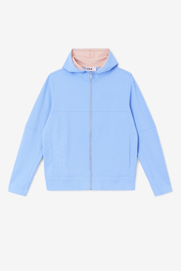 Fila Kayra Full Zip Hoodie Cornflower Blue-Coral Cloud