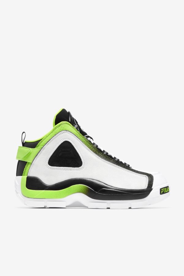 Men's Grant Hill 2 Fila White-Black-Acid Lime