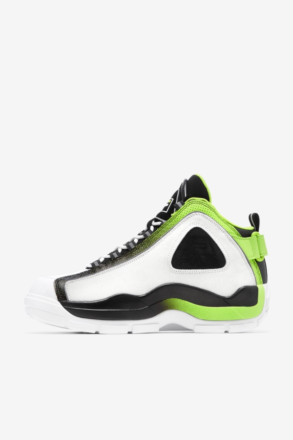 Men\'s Grant Hill 2 Fila White-Black-Acid Lime