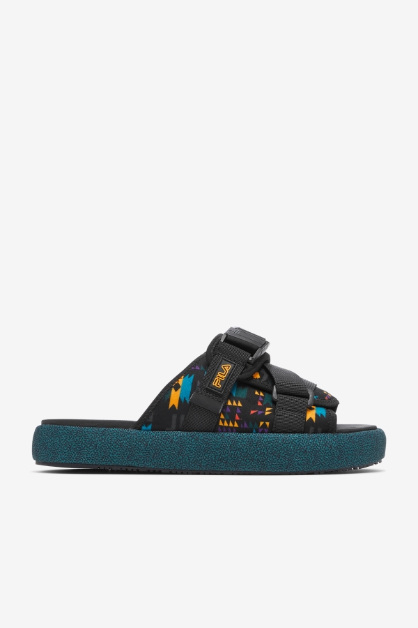 Black-June Bug-Saffron Fila Men's Atlas Slide