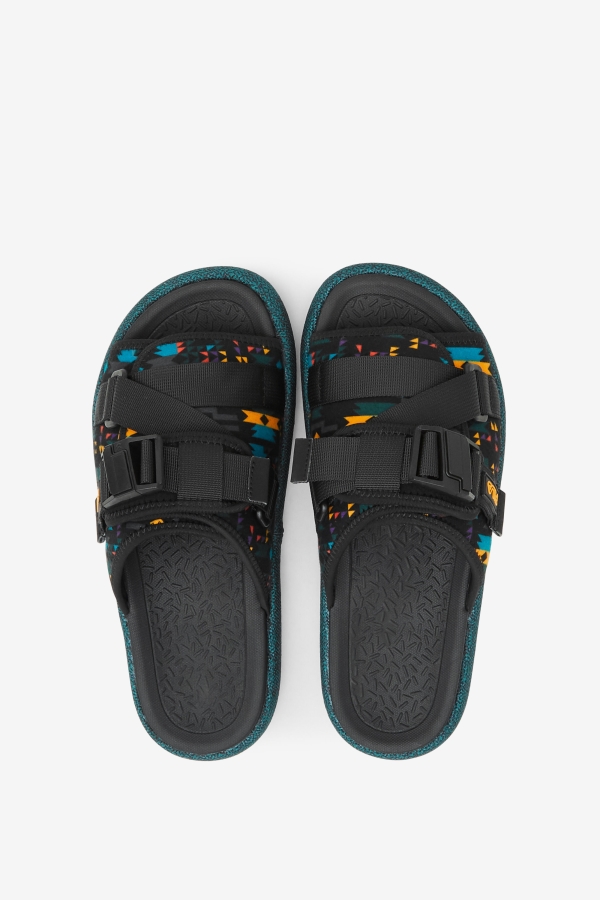 Black-June Bug-Saffron Fila Men\'s Atlas Slide