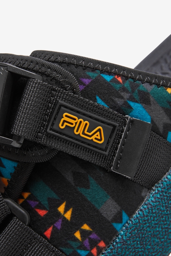 Black-June Bug-Saffron Fila Men\'s Atlas Slide