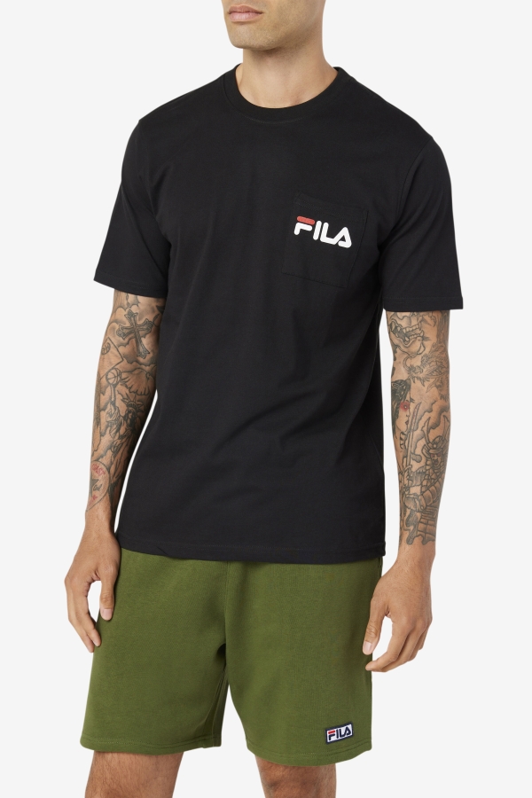 Fila Curtis Pocket Tee Black-White-June Bug