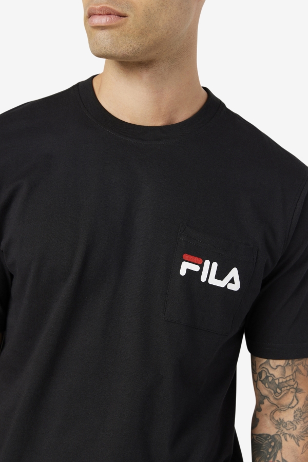 Fila Curtis Pocket Tee Black-White-June Bug