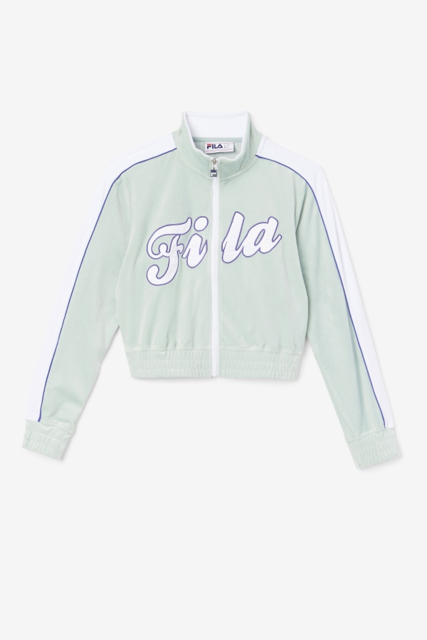 Ether-White-Blue Fila Valery Velour Jacket