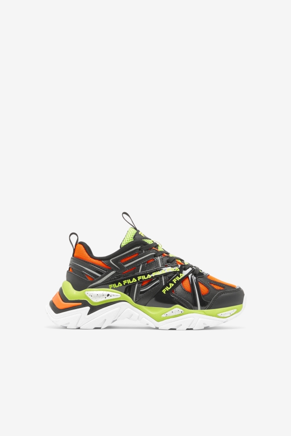 Little Kids' Electrove 2 Fila Black-Red Orange-Lime Punch