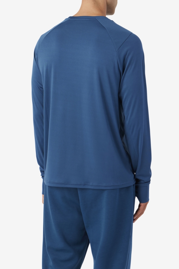 Fila Jazam Long Sleeve Crew Majolica Blue-Black
