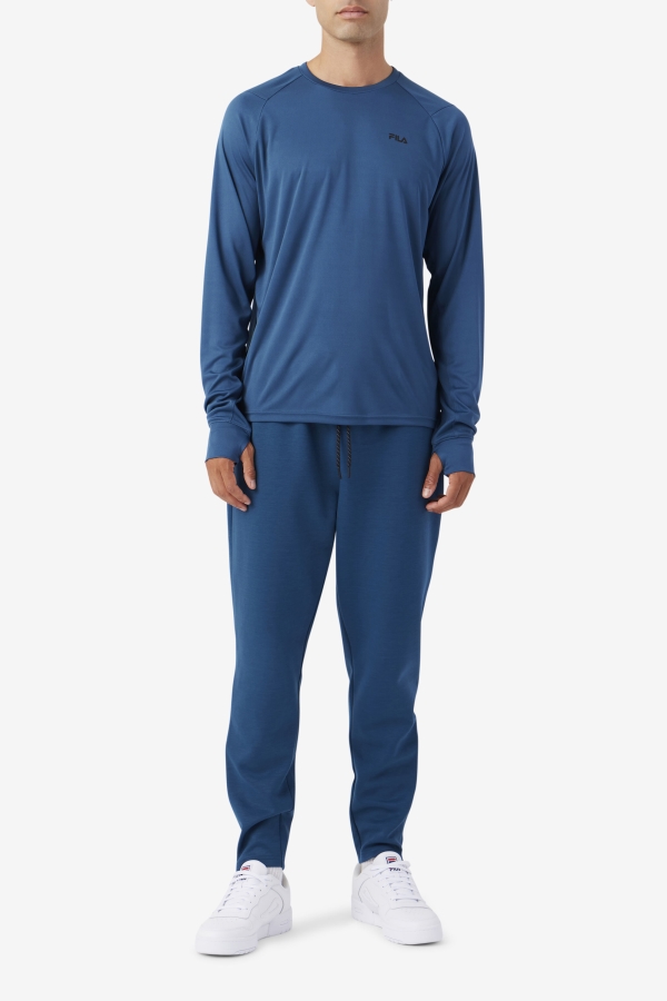 Fila Jazam Long Sleeve Crew Majolica Blue-Black