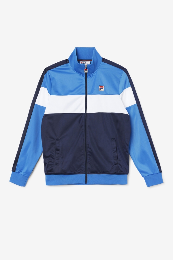 Strong Blue-Navy-White Assembly Track Jacket Fila