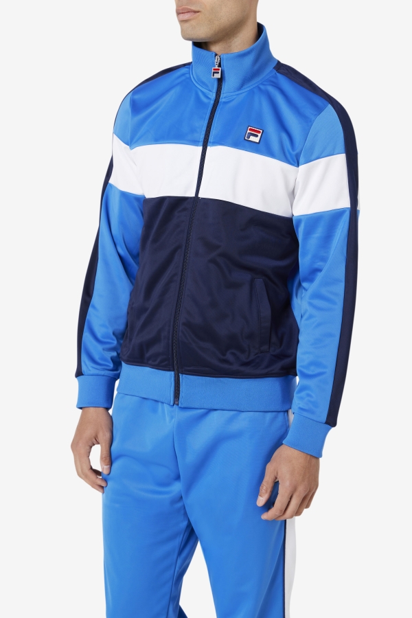 Strong Blue-Navy-White Assembly Track Jacket Fila
