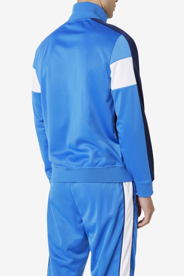 Strong Blue-Navy-White Assembly Track Jacket Fila