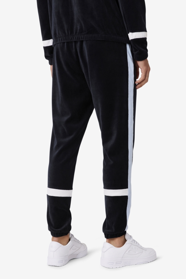 Ravid Velour Pant Fila Black-Skyway-White