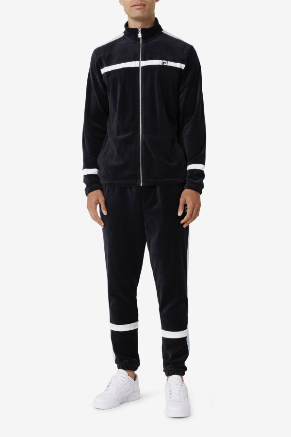 Ravid Velour Pant Fila Black-Skyway-White
