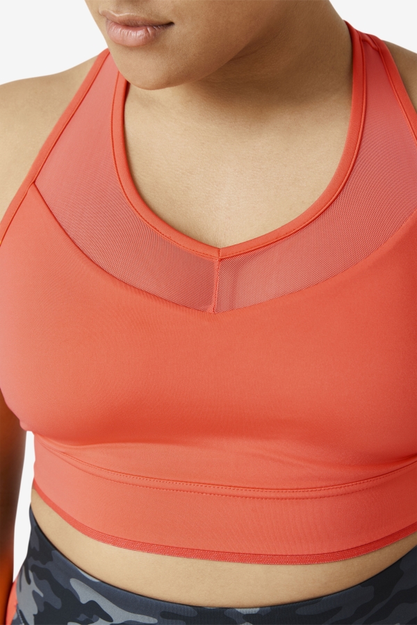 Fila Uplift Racerback Bra Top Hot Coral