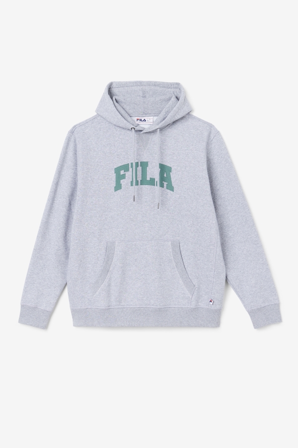 Light Grey Marl-Blue Spruce Fila Brook Hoodie