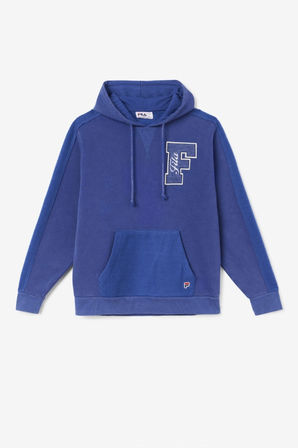 Bryson Vintage Wash Hoodie Fila Blue-Gardenia