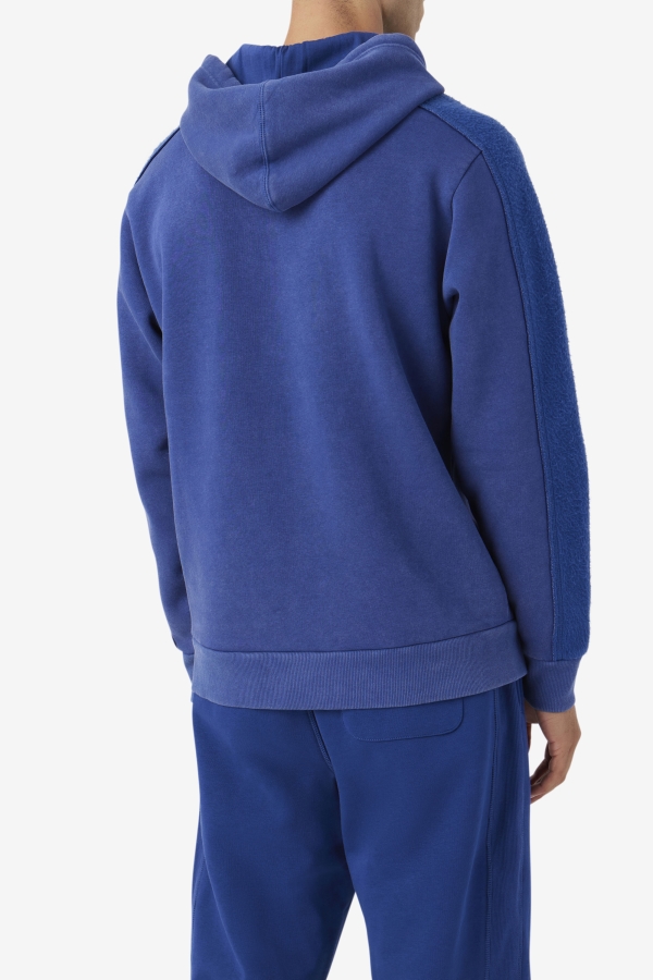 Bryson Vintage Wash Hoodie Fila Blue-Gardenia