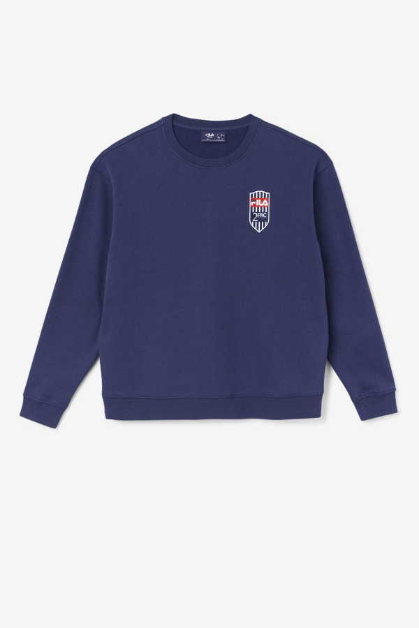 2Pac Fleece Patch Crew Fila Navy