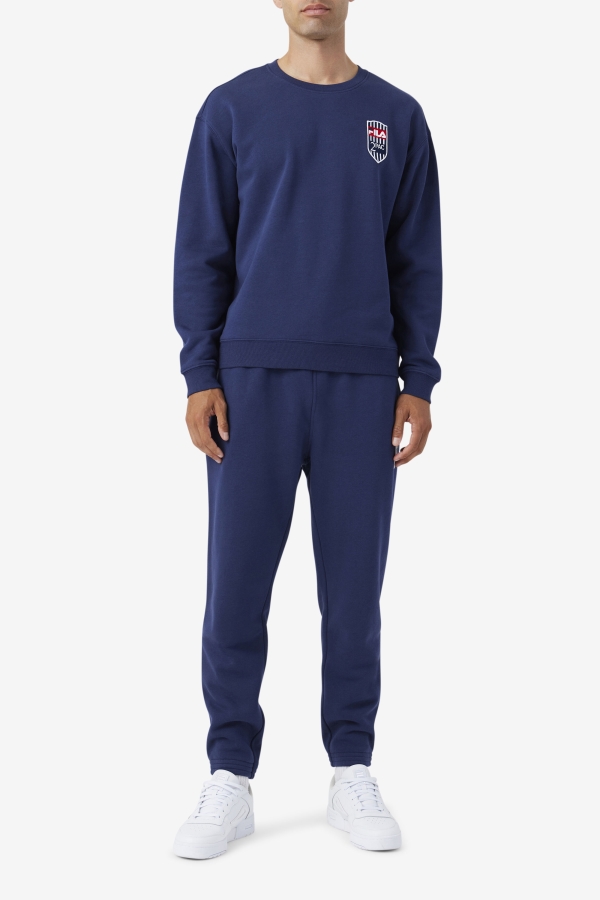 2Pac Fleece Patch Crew Fila Navy