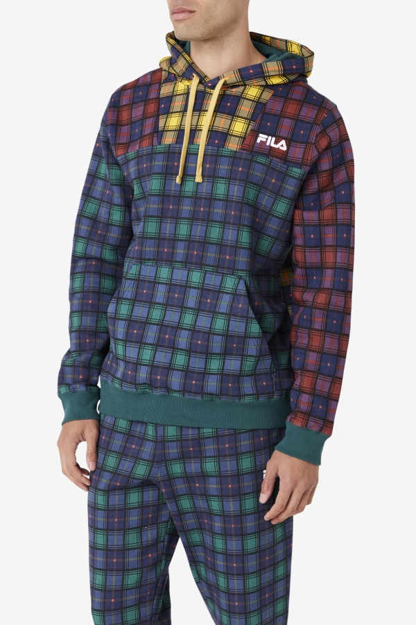 June Bug-Rhubarb-Navy Dorm Plaid Hoodie Fila