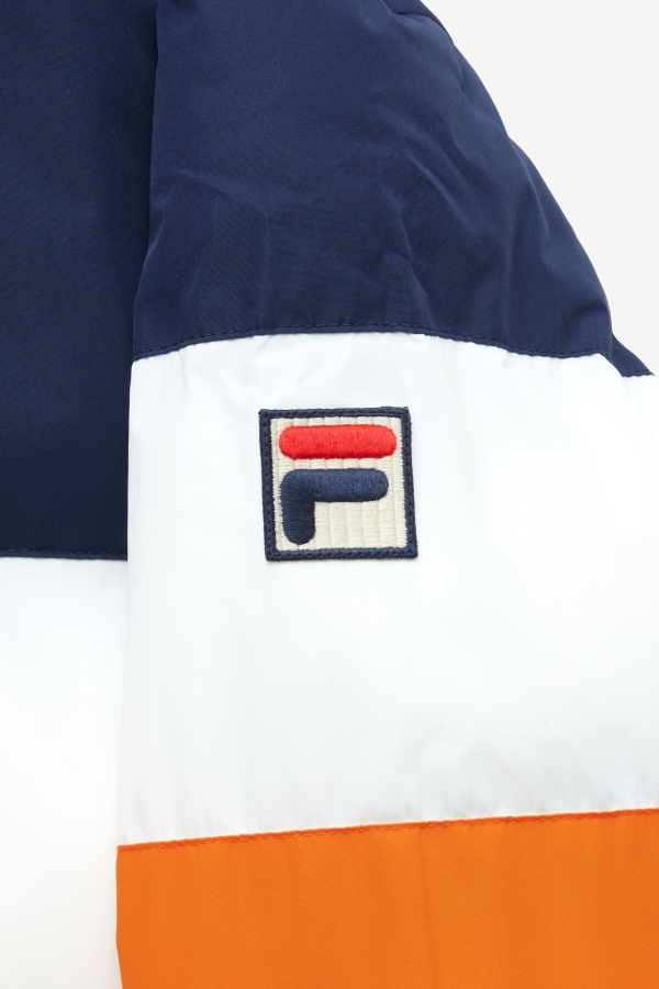 giovanni puffa jacket Fila Peacoat-White-Sun Orange-Red