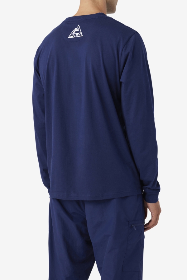 Fila Navy-Iced Aqua-Egret Kare Long Sleeve Tee
