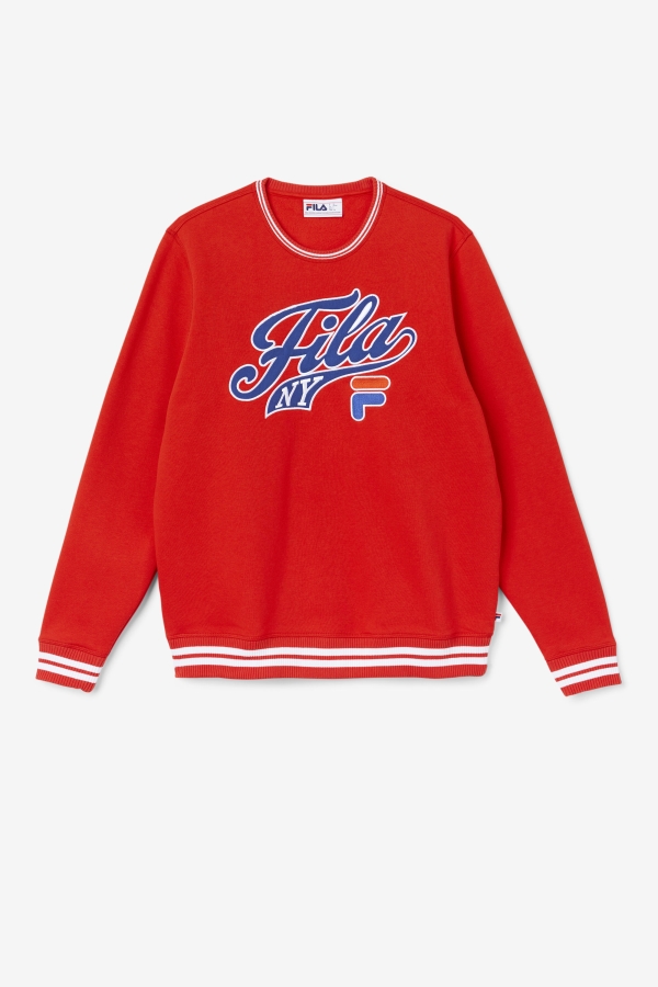 Fiery Red-Blue-White Taylor Crewneck Sweatshirt Fila