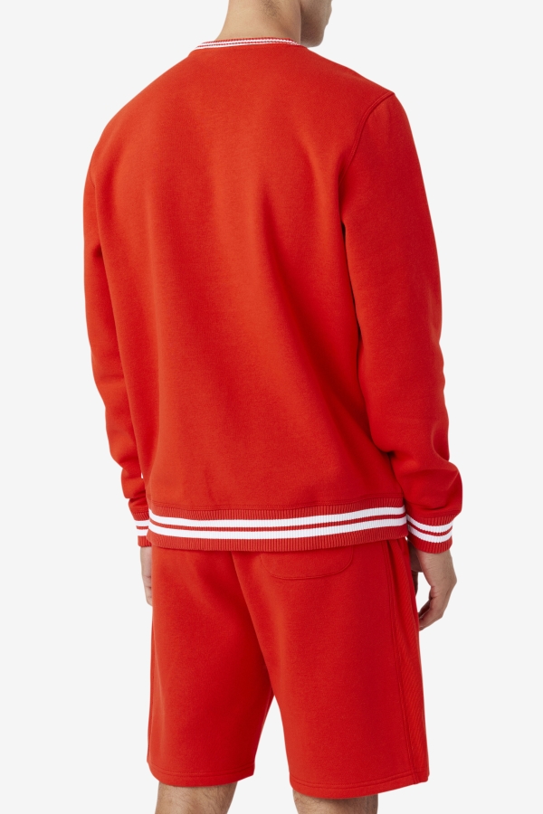 Fiery Red-Blue-White Taylor Crewneck Sweatshirt Fila