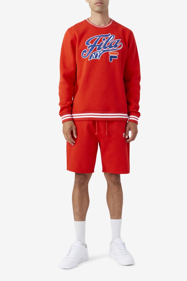 Fiery Red-Blue-White Taylor Crewneck Sweatshirt Fila