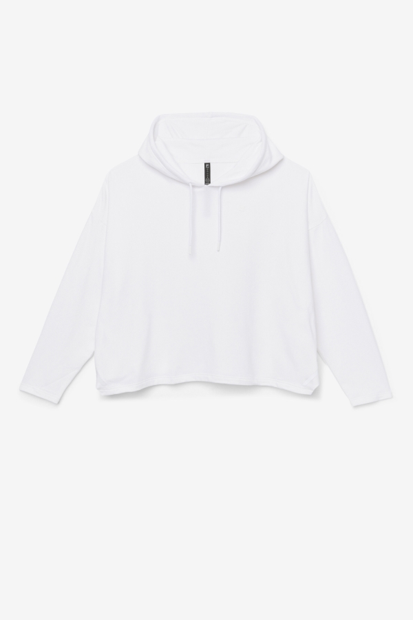 Fila Fi-Lux Cropped Hoodie White