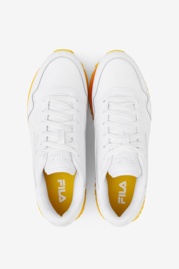 Women\'s Orbit Stripe White-Rhubarb-Lemon Fila
