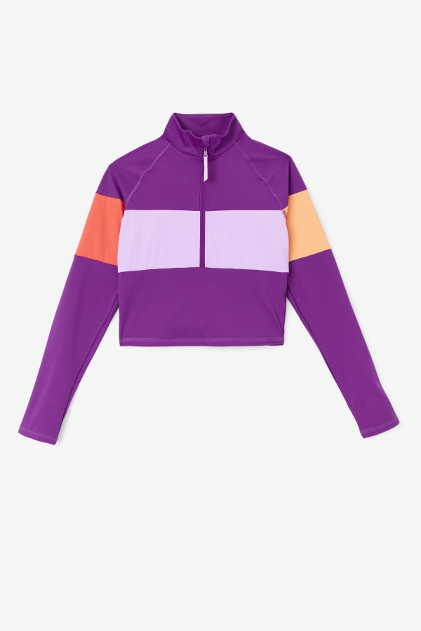 Fila Jaida Based Layer Half Zip Charisma-Crocus Petal-Cayenne