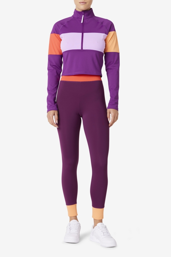 Fila Jaida Based Layer Half Zip Charisma-Crocus Petal-Cayenne