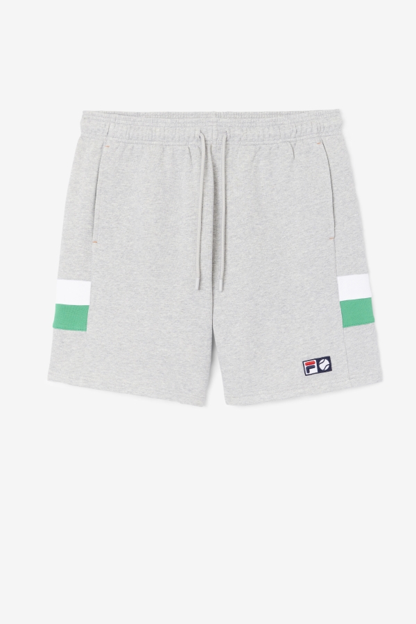 Fila Langlen Short Light Grey-Jelly Bean-White