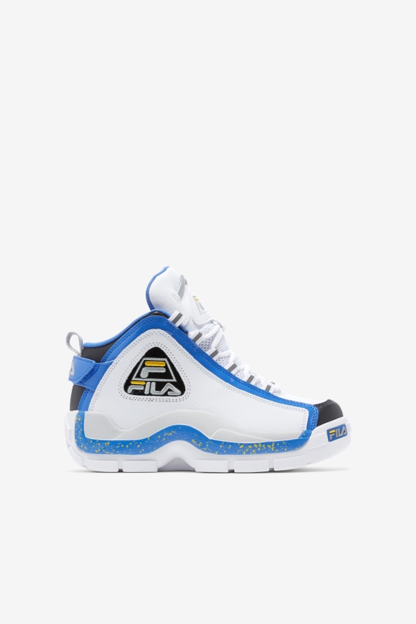 Fila Big Kids' Grant Hill 2 White-Nebula Blue-Lemon