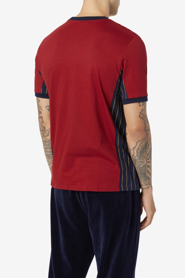 Rhubarb-Peacoat-Golden Glow Warner Tee Fila