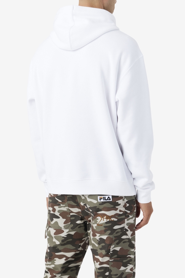 White Fila 2Pac Patch Hoodie